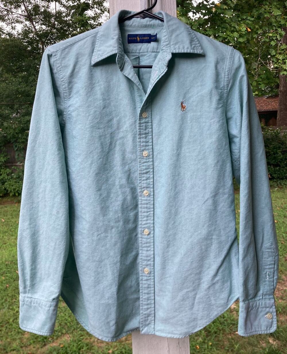 Ralph Lauren - Old Money Classic Light Mint Green Women's Button Down - S